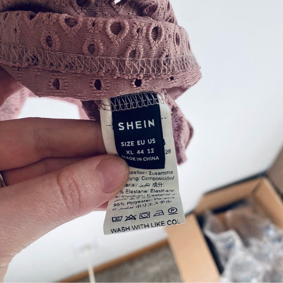 SHEIN eyelet mauve tank top - Picture 8 of 8
